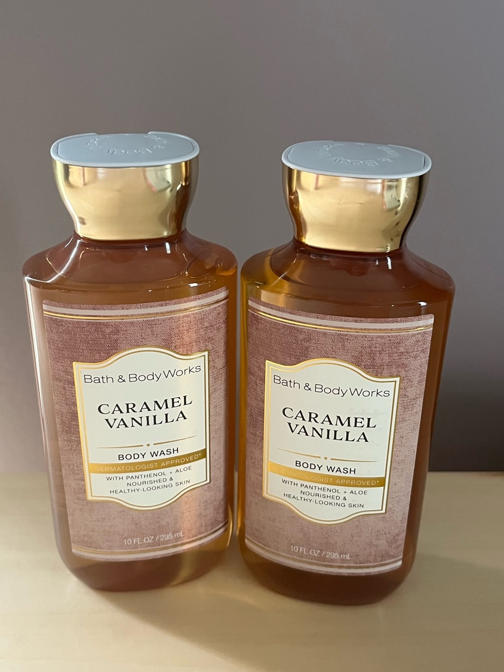 Two New Bath & Body Works Caramel Vanilla Body Washes/Shower Gels Full Size